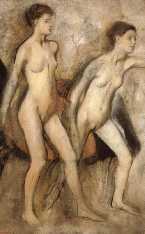 Edgar Degas Young Spartan Girls oil painting image